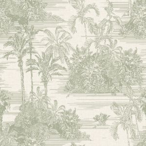 Muriva M37304 Eden Wallpaper Collection Tropical Toile Olive 