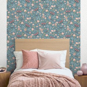 My Kingdom Sweet Meadow Teal Wallpaper Muriva M58104