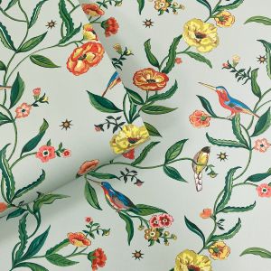 Sage Cath Kidston Summer Birds Wallpaper Muriva