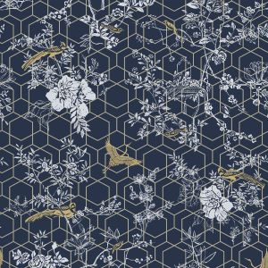 Himara Wallpaper Blue / Gold Lipsy 144070
