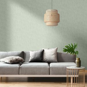 Muriva Darcy James Collection Linen Texture Wallpaper Green 