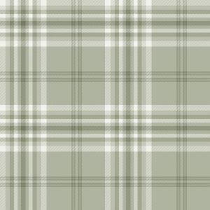 Catherine Lansfield Kelso Check Wallpaper Sage Muriva 165526