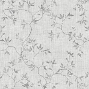 Darcy James Collection Japandi Leaf Wallpaper Grey Muriva 