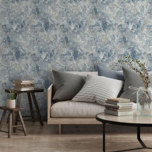Textured Stone Wallpaper Blue Muriva 222504