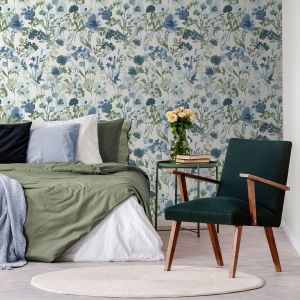 Muriva 206543 Catherine Lansfield Countryside Floral Wallpaper Blue