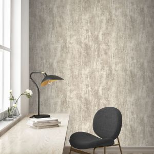 Phelan Textured Vinyl Industrial Wallpaper Beige Muriva 209105