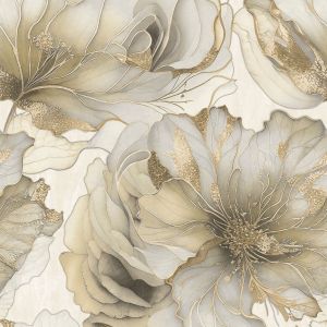 Large Scale Floral Wallpaper Cream Muriva 811322