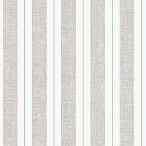 Bernice Stripe Wallpaper Greige Muriva N05617