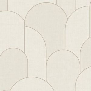 Arches Geometric Textured Vinyl Wallpaper Beige M99707