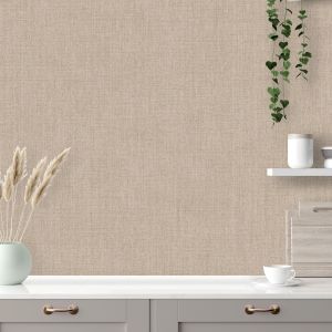 Woven Textured Vinyl Wallpaper Mocha Muriva N05808