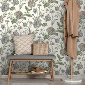 Neutral Floral Wallpaper