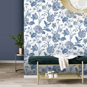 Blue Floral Wallpaper