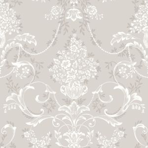 Floral Damask Wallpaper Grey Rasch 260253