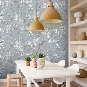 Floral Ditsy Rosalie Wallpaper Blue Rasch 260659