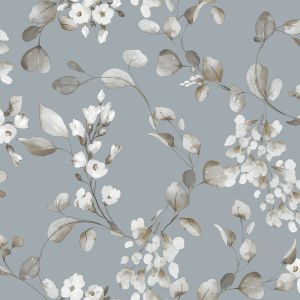 Blue Floral Rosalie Wallpaper Rasch 260659