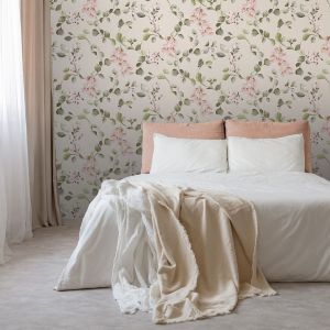 Rasch Rosalie Cream / Pink Flower Wallpaper 260666