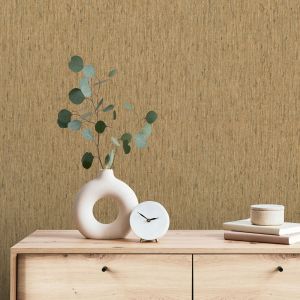 Boho Texture Wallpaper Ochre Brown Rasch 571028