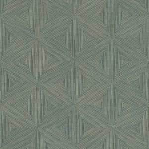 Boho Geometric Textured Wallpaper Blue and Gold Rasch 571271