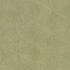 Textured Striped Boho Geometric Wallpaper Green Rasch 571288