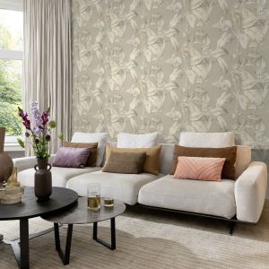Rasch Boho Palm Leaves Wallpaper Beige and Cream Rasch 571455