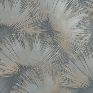 Opulenza Fan Vinyl Wallpaper Blue Rasch 659764