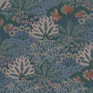 Sophia Palm Trees & Leaves Wallpaper Green / Multi Rasch 711332
