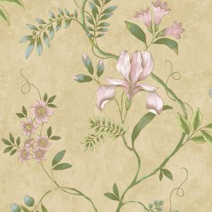 Floral Trail Wallpaper Honey Rasch 100104