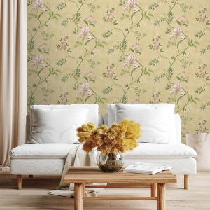 Rasch 100104 Dancing Iris Wallpaper Honey 