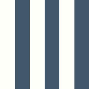 Regency Stripe Wallpaper Navy Blue / White World of Wallpaper 1119
