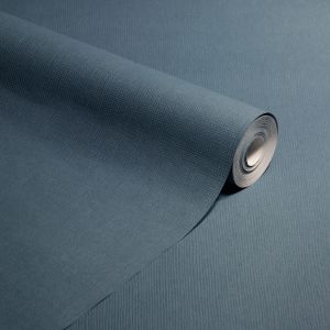 Plain Textured Wallpaper Steel Blue Anaglypta RD3026
