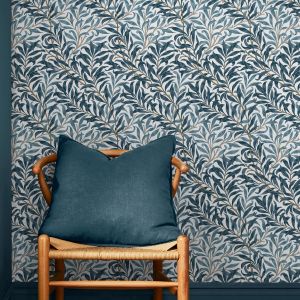 Willow Bough William Morris At Home Wallpaper White / Blue 124245