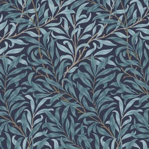 William Morris At Home Willow Bough Wallpaper Deep Blue 124246
