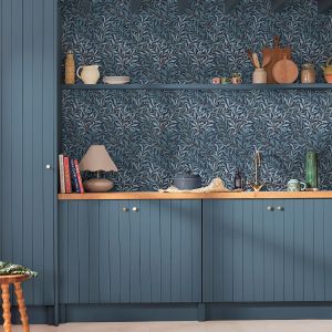 Willow Bough William Morris At Home Wallpaper Deep Blue 124246