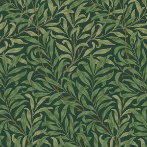 William Morris At Home Willow Bough Wallpaper Deep Green 124247
