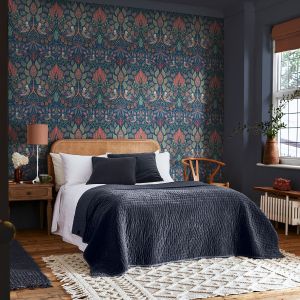 William Morris At Home Dove & Floral Wallpaper Multi 