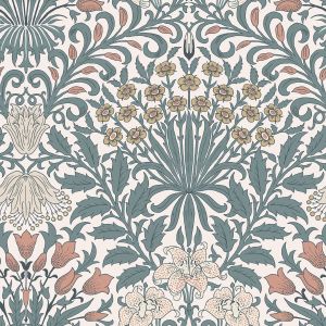 William Morris At Home Garden Wallpaper Dusty Blue 140493