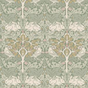 William Morris At Home Brother Rabbit Wallpaper Sage Green 140500