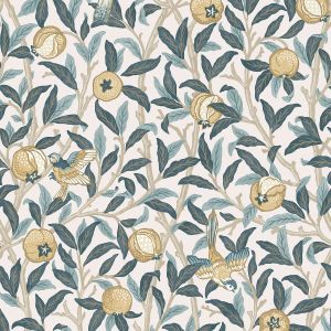 William Morris At Home Bird & Pomegranate Wallpaper Cloudy Blues 140501