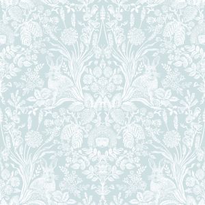 Harlen Woodland Damask Wallpaper Duck Egg World of Wallpaper 50341