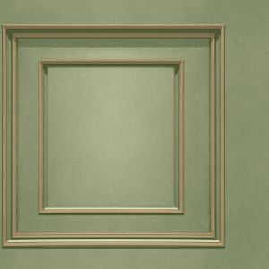 Forbidden Fruit Panel Wallpaper Sage Green / Gold World of Wallpaper SAMPLE
