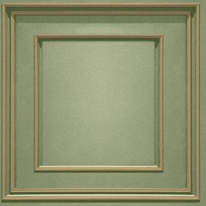 Sage Green Gold Panel Wallpaper Forbidden Fruit World of Wallpaper