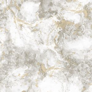Luxe Collection Marble Vinyl Wallpaper Grey / Gold World of Wallpaper 53cm x 30cm SAMPLE