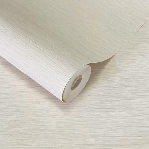 Linear Texture Heavyweight Vinyl Wallpaper Cream World of Wallpaper