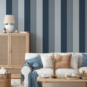 Soft Blue Stripe Wallpaper - World of Wallpaper
