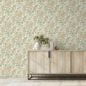 Vintage Wallpaper Rust / Cream World of Wallpaper 204105