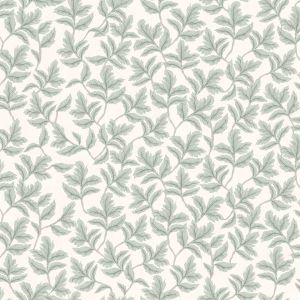 Darina Leaf Wallpaper Cream / Sage Green World of Wallpaper AF0043