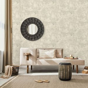 World of Wallpaper WOW168 Soho Concrete Textured Vinyl Wallpaper Grey / Silver