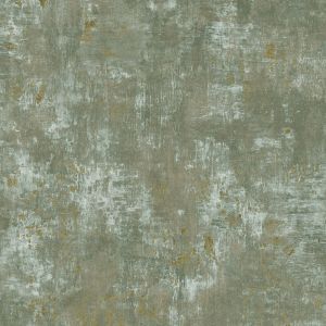 Soho Concrete Textured Heavyweight Vinyl Wallpaper Sage Green / Gold World of Wallpaper WOW169