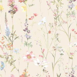 Elsie Floral Wallpaper Cream World of Wallpaper AF0045