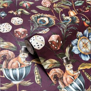 Plum Curious Creatures Wallpaper World of Wallpaper 50470
